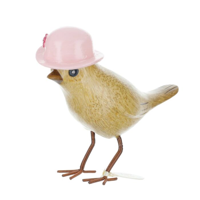 DCUK Garden Birds with Floral Hat - Pink